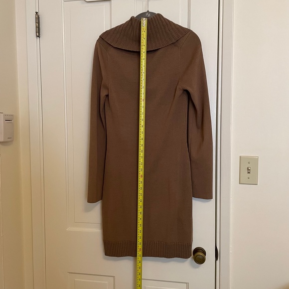 BCBGMAXAZRIA Cowl Neck Off-the-Shoulder Knit Minidress | Women's Size M - Picture 7 of 12